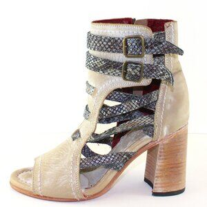 Freebird Strappy Peep Toe Tiara Booties Womens (US 9/EU 40)